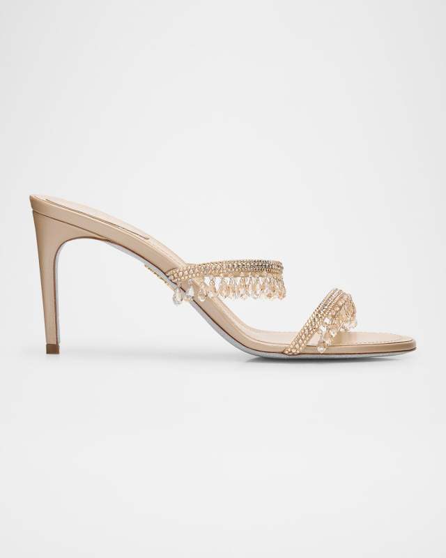 Satin Strass Chandelier Dual-Band Sandals